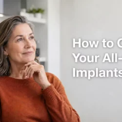 Patient considering long-term care for All-On-X dental implants at Manduzzi Family Dentistry in Utica, Michigan